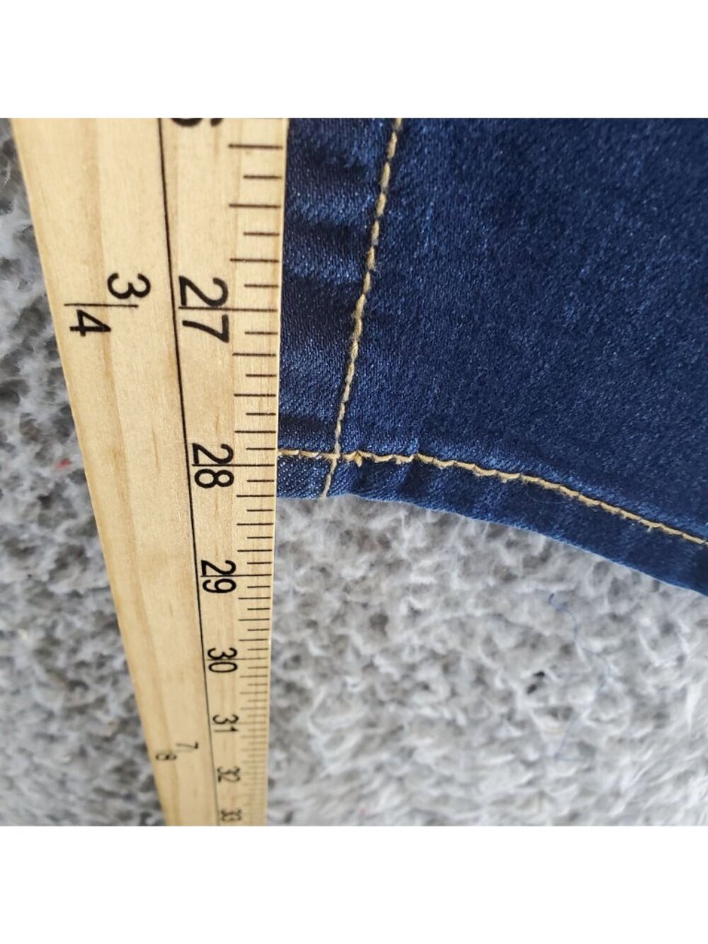 Seven7 Jeans Womens Size 12 Blue Tummyless High Rise Skinny London Wash Stretchy - Picture 8 of 13